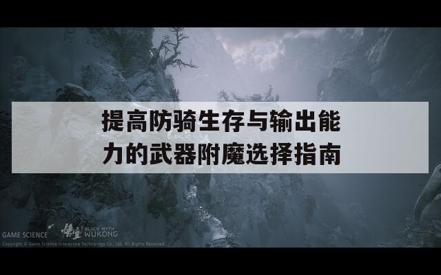 提高防骑生存与输出能力的武器附魔选择指南