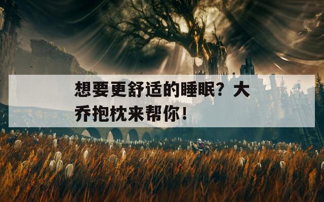 想要更舒适的睡眠？大乔抱枕来帮你！