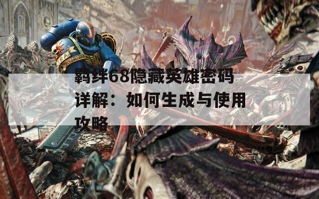 羁绊68隐藏英雄密码详解：如何生成与使用攻略