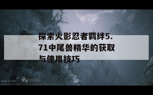 探索火影忍者羁绊5.71中尾兽精华的获取与使用技巧