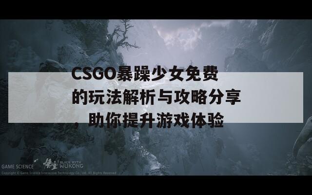 CSGO暴躁少女免费的玩法解析与攻略分享，助你提升游戏体验