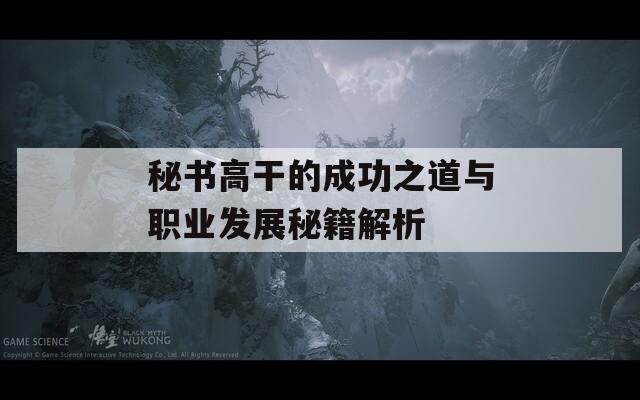 秘书高干的成功之道与职业发展秘籍解析