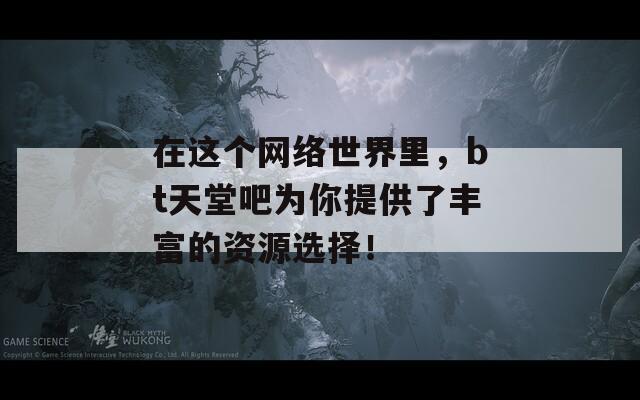 在这个网络世界里，bt天堂吧为你提供了丰富的资源选择！