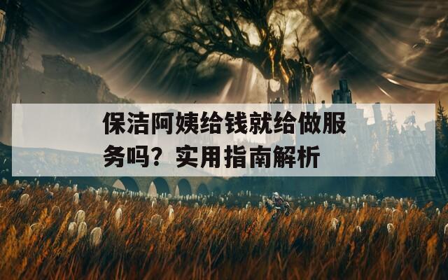 保洁阿姨给钱就给做服务吗？实用指南解析