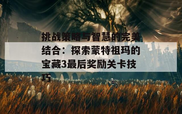 挑战策略与智慧的完美结合：探索蒙特祖玛的宝藏3最后奖励关卡技巧