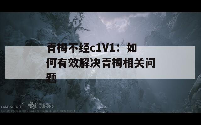 青梅不经c1V1：如何有效解决青梅相关问题