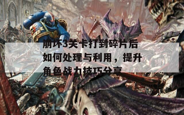 崩坏3关卡打到碎片后如何处理与利用，提升角色战力技巧分享
