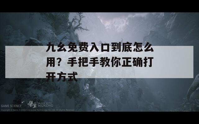 九幺免费入口到底怎么用？手把手教你正确打开方式