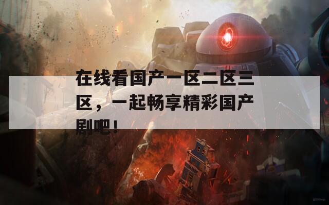 在线看国产一区二区三区，一起畅享精彩国产剧吧！