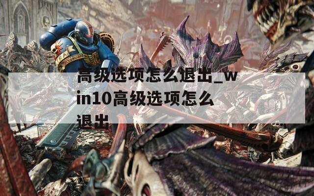 高级选项怎么退出_win10高级选项怎么退出
