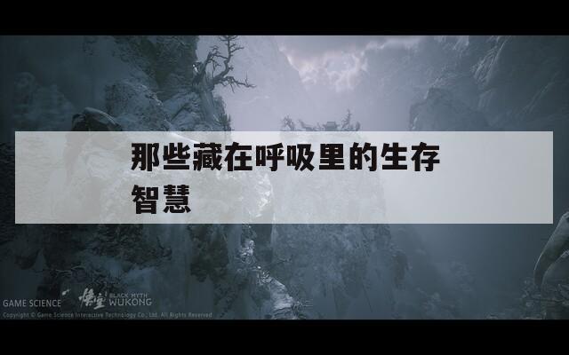 那些藏在呼吸里的生存智慧