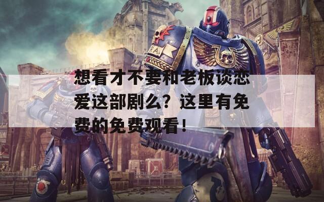 想看才不要和老板谈恋爱这部剧么？这里有免费的免费观看！
